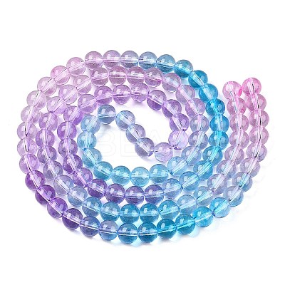 Baking Paint Transparent Glass Beads X-DGLA-M001-8mm-10-1