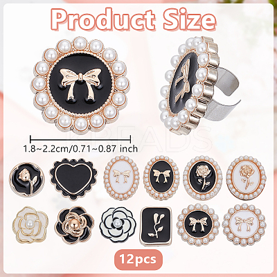 12Pcs Resin Enamel Stethoscope Pendant Decorations HJEW-OC00217-1