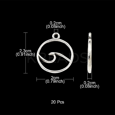 20Pcs Tibetan Style Alloy Pendants TIBE-YW0001-27-1