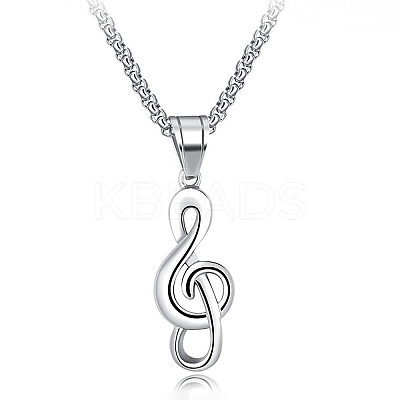 Non-Tarnish Stainless Steel Pendant Necklace PW-WG43975-01-1