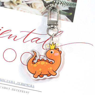 Cute Acrylic Dinosaur Pendant Keychain WG57303-05-1