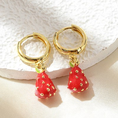 Brass Hoop Earrings EJEW-S251-04C-G-1