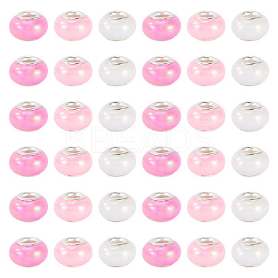 150Pcs Opaque Resin European Beads RESI-TA0004-61C-1