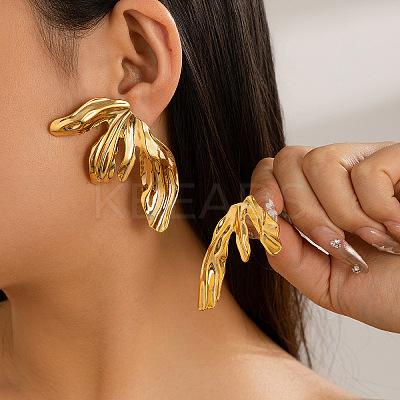 Flower Alloy Stud Earrings FS-WG95854-09-1