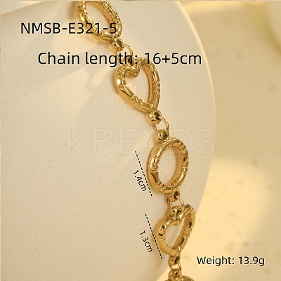 Fashionable 304 Stainless Steel Link Chain Bracelets FS-WG43E75-03-1
