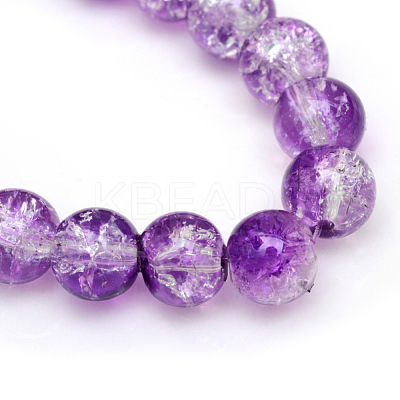 Baking Paint Crackle Glass Beads Strands X-CCG-S001-10mm-14-1