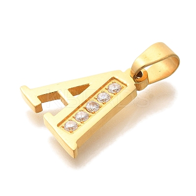 Ion Plating(IP) 304 Stainless Steel Rhinestone Pendants STAS-U035-01G-A-1