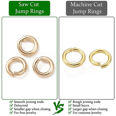 925 Sterling Silver Saw Cut Open Jump Rings STER-F036-02G-1x8mm-1