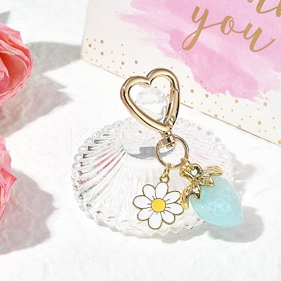 Acrylic Strawberry Pendant Decoration HJEW-SW00120-05-1
