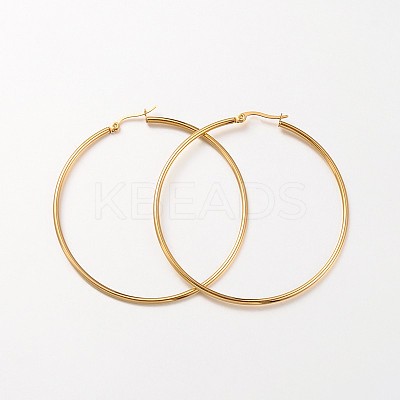 304 Stainless Steel Hoop Earrings LS-EJEW-N0016-11G-J-1
