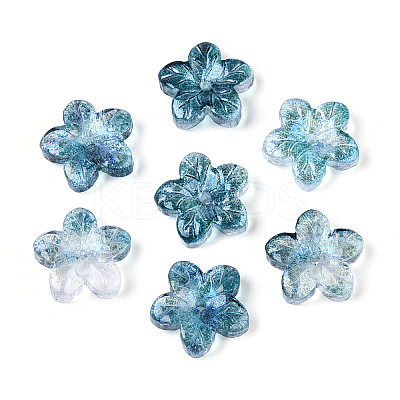 Baking Paint Transparent Glass Beads DGLA-N014-08A-09-1