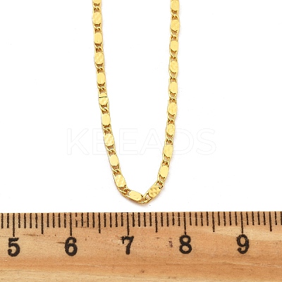 Brass Link Chain Necklaces for Women NJEW-D302-30G-1