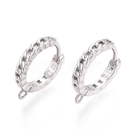 Brass Hoop Earring Findings KK-N267-34P-1