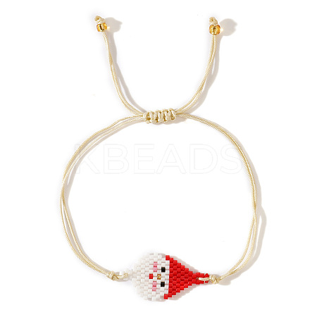 Christmas Cute Cartoon Character Miyuki Handmade Beaded Braided Adjustable Link Bracelets VV0401-1-1