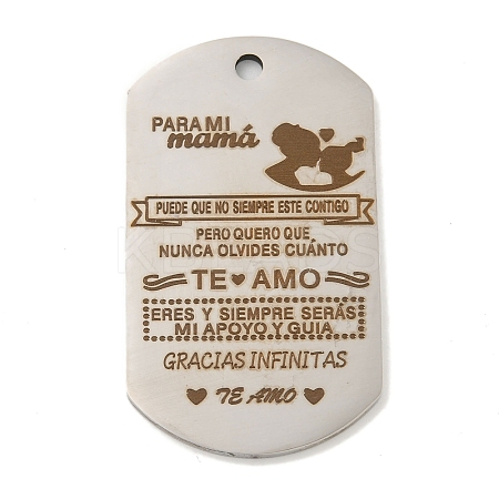 Non-Tarnish 201 Stainless Steel Pendants STAS-L079-01P-06-1