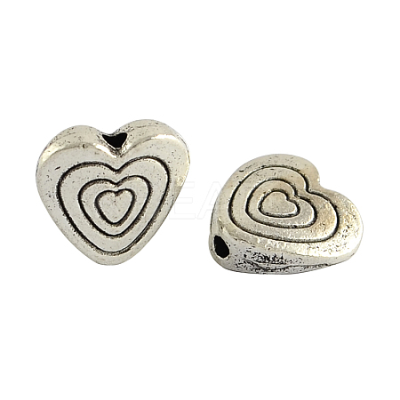 Tibetan Style Alloy Heart Beads LS-X-TIBEB-1267-AS-LF-1