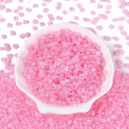 Transparent Inside Colours Glass Seed Beads SEED-T007-11H-1