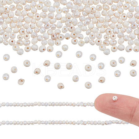 2 Strands Natural Cultured Freshwater Pearl Beads Strands PEAR-GO0001-14-1