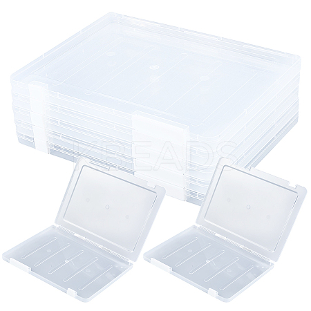 Transparent Plastic Packaging Boxes with Hinged Lid AJEW-WH20060-90A-1