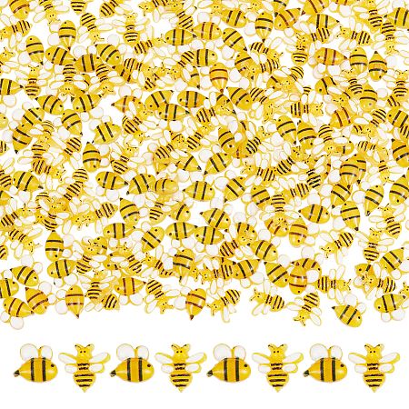 220Pcs 2 Styles Bees Resin Nail Art Cabochons RESI-DR0001-06-1
