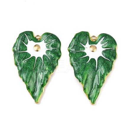 304 Stainless Steel Enamel Pendants STAS-C158-02G-03-1