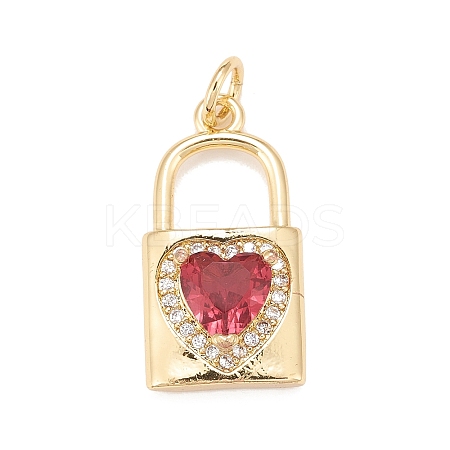 Brass Micro Pave Cubic Zirconia Pendants KK-A161-30G-C-1