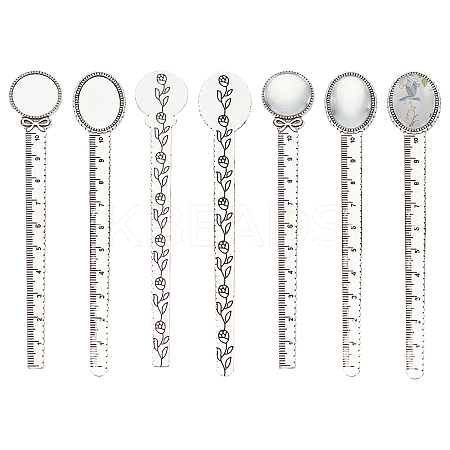 10Pcs Tibetan Style Alloy Cabochon Setting TIBE-ME0001-08-1