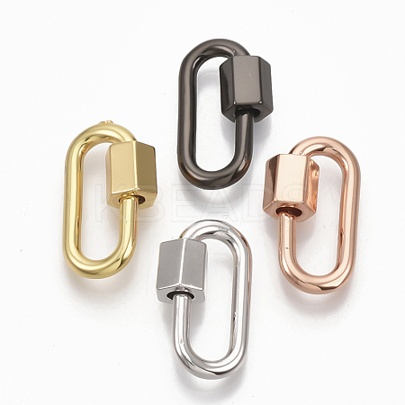 Brass Screw Carabiner Lock Charms KK-T047-08-1