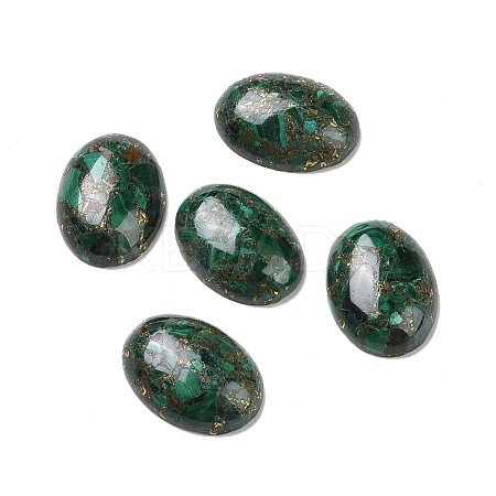 Natural Malachite Cabochons G-E464-42P-1