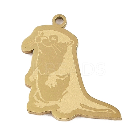 201 Stainless Steel Pendants STAS-C095-38G-1