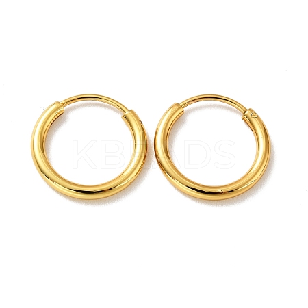 PVD Vacuum Plating 201 Stainless Steel Huggie Hoop Earrings STAS-H164-03G-1