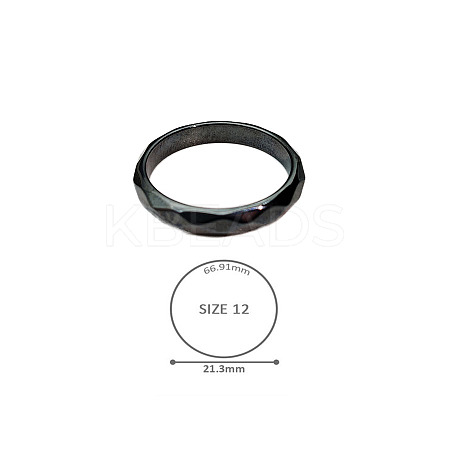 Synthetic Hematite Plain Band Rings BK4832-14-1