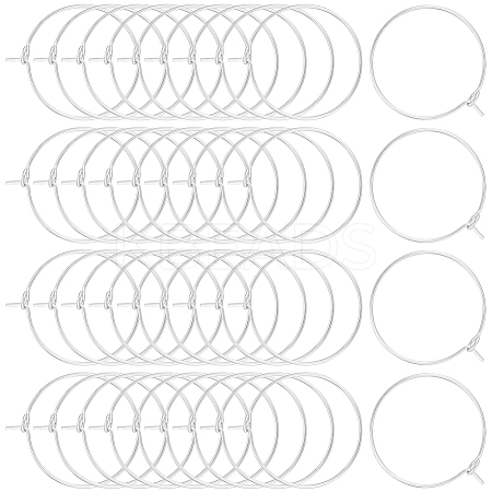 100Pcs 316 Surgical Stainless Steel Wine Glass Charms Rings STAS-BBC0005-97B-1