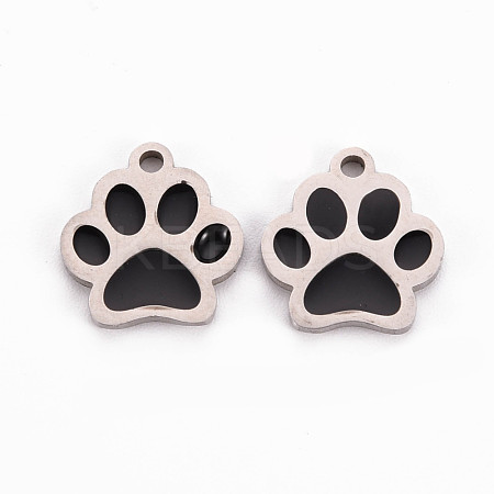 304 Stainless Steel Enamel Charms STAS-Q242-036A-1