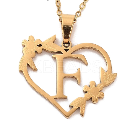 PVD Vacuum Plating 201 Stainless Steel Pendant Necklaces NJEW-R267-02F-G-1