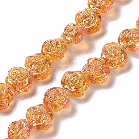 Electroplate Glass Beads Strands EGLA-L040-FR01-1