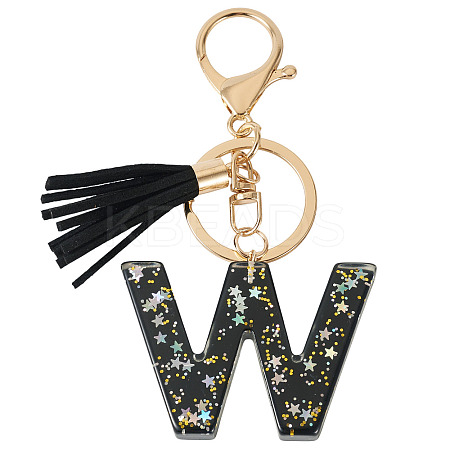 1Pc Resin Letter Keychains KEYC-TADJ0001-09W-1
