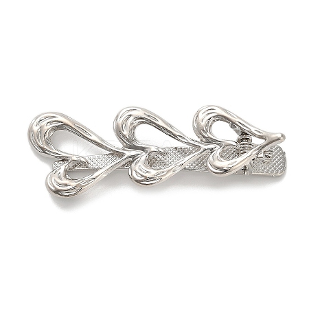 Alloy Alligator Hair Clips AJEW-A061-01E-P-1