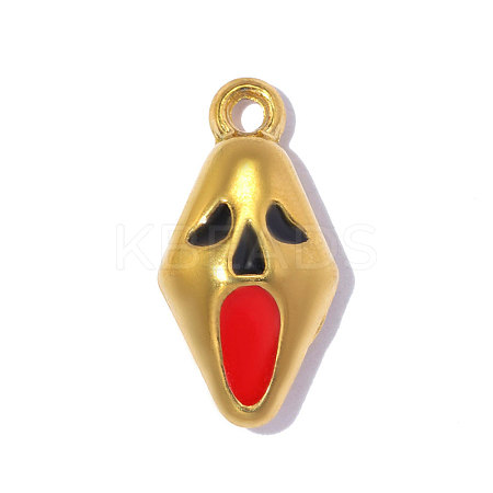 304 Stainless Steel with Enamel Charms SA-OY001-89G-1