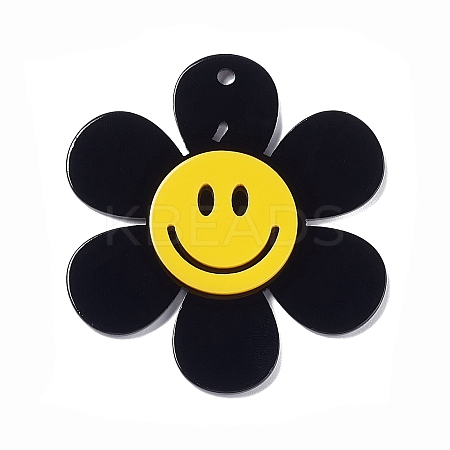 Opaque Acrylic Big Pendants LS-OACR-P012-B06-1
