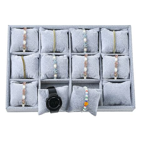 Wood Covered with Velvet Jewelry Bracelet Watch Displays LS-BDIS-F001-01-1
