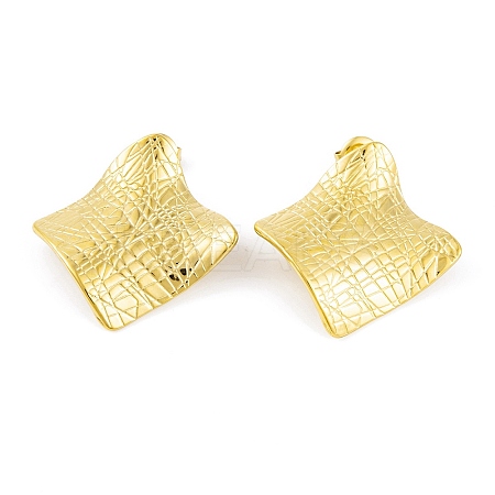 Ion Plating(IP) 304 Stainless Steel Stud Earrings for Women EJEW-A049-12G-1