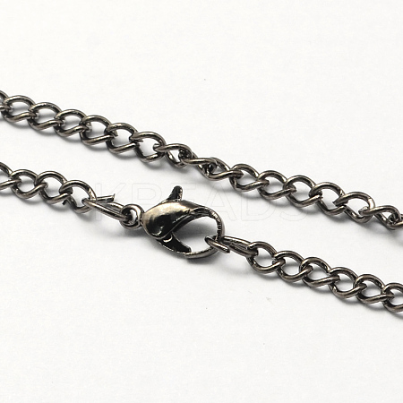 Vintage Iron Twisted Chain Necklace Making for Pocket Watches Design LS-CH-R062-B-1