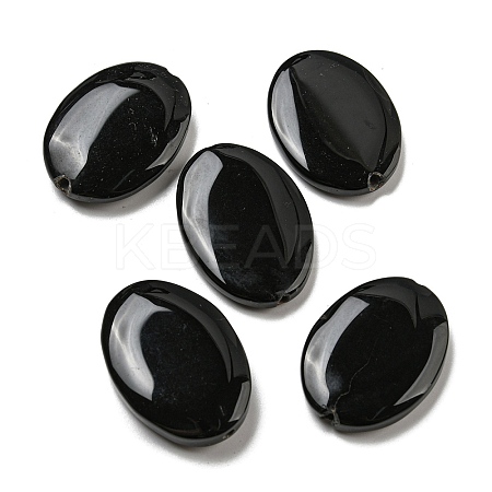 Natural Black Onyx(Dyed & Heated) Beads G-B070-15-1