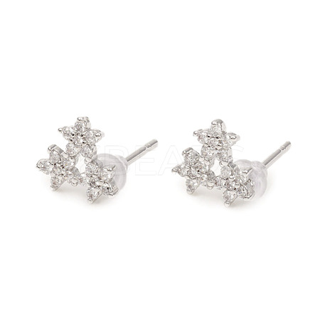Brass Stud Earrings EJEW-L247-02P-1