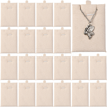 24Pcs PU Leather & Sponge Jewelry Pendant Nceklace Display Cards NDIS-SP0001-03A-03-1