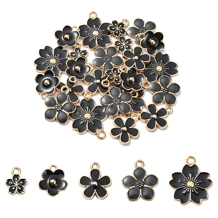 25Pcs 5 Styles Alloy Enamel Charms ENAM-YW0004-23-1