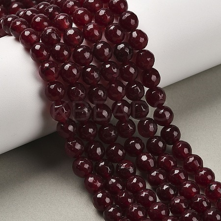 Natural White Jade Bead Strands G-R346-8mm-02-1