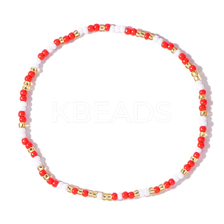 Boho Round Glass Seed Beaded Stretch Bracelets for Women NW8932-2-1