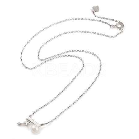 Anti-Tarnish 925 Sterling Silver Necklace STER-Z009-11P-1